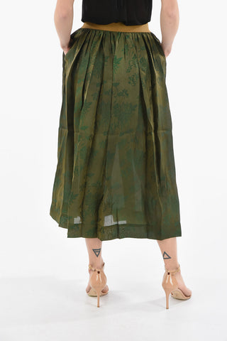Gonna Midi GILLIAN in Misto Seta Jacquard