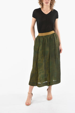 Gonna Midi GILLIAN in Misto Seta Jacquard