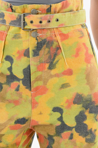 Abstract Motif Super High-waist Pants