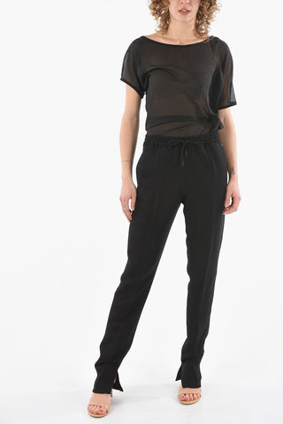 Linen Blend GERARDA Pants With Drawstrings