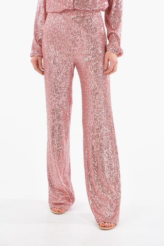 BE Sequined Wide-leg Pants