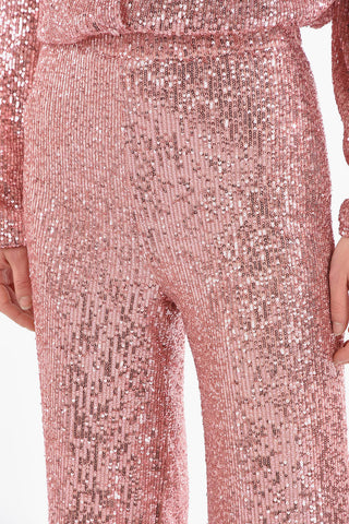 BE Sequined Wide-leg Pants