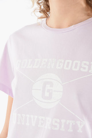 T-shirt DORIS Slim con Stampa Logo e Lettering