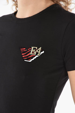 EMPORIO Crew-neck T-shirt with Embossed Logo