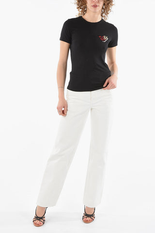 EMPORIO Crew-neck T-shirt with Embossed Logo