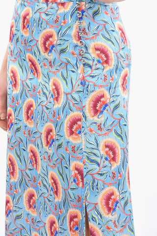 ENDLESS SUNSET Longuette in Satin Tecnico con Spacco Laterale