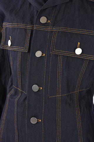 Crinkled Effect Denim Jacket