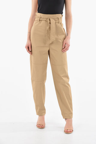 Pantaloni CANOSSA A Vita Alta Con Cintura