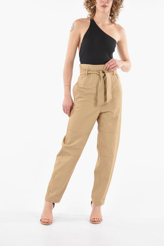 Pantaloni CANOSSA A Vita Alta Con Cintura