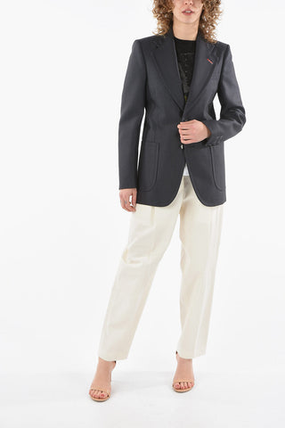 MM4 2 Button Patch Pocket Wool Blazer