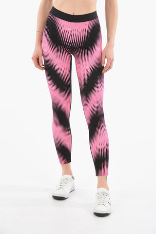 BODYLINE Viscose-blend Printed Leggings with Logoed Side Bands