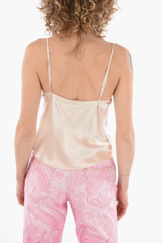 Silk BUTTERFLY Top with Lace Detail