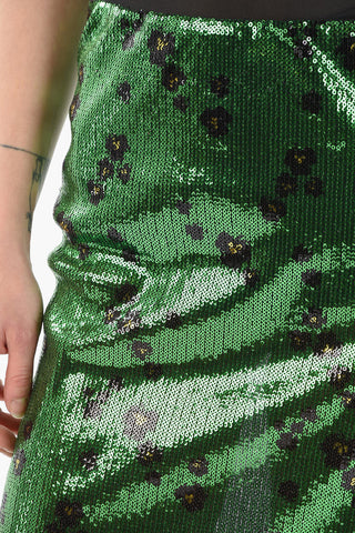 All Over Sequined Animal Patterned Pencil Skirt