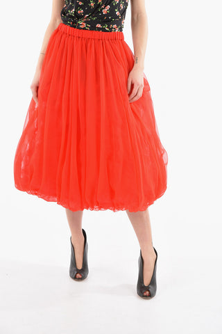 Tulle Balloon Midi Skirt