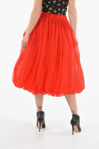 Tulle Balloon Midi Skirt