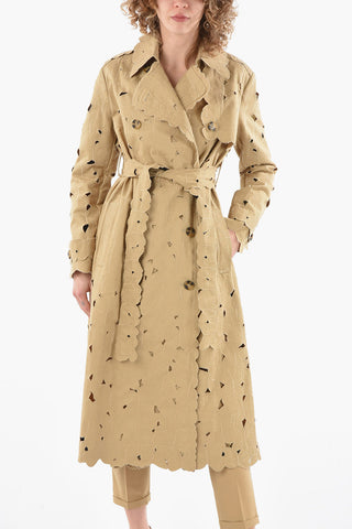 Cut-Out Gabardine BUTTERFLY Trench Coat