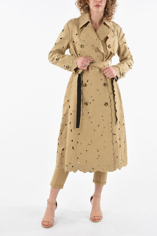 Cut-Out Gabardine BUTTERFLY Trench Coat