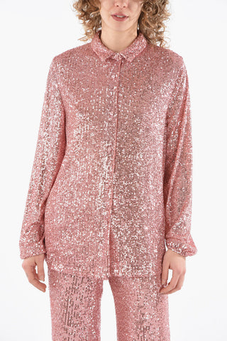 BE Sequined Shirt with Tulle Lining