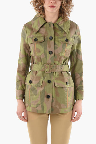 Camouflage Motif CHINÈ Short Trench
