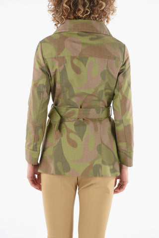 Camouflage Motif CHINÈ Short Trench