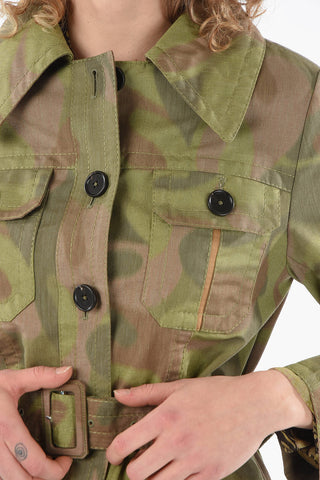 Camouflage Motif CHINÈ Short Trench