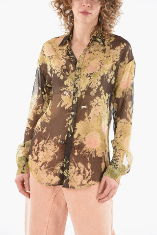 Camicia Trasparente Fantasia Floreale