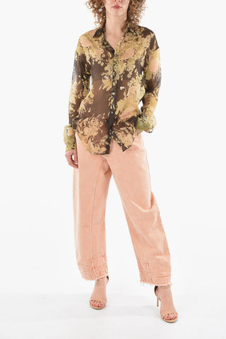 Camicia Trasparente Fantasia Floreale