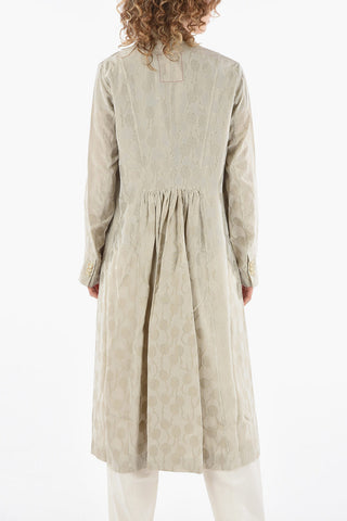 Double-breasted CAMELOT Jacquard Viscose Overcoat