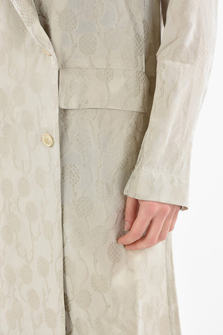 Double-breasted CAMELOT Jacquard Viscose Overcoat