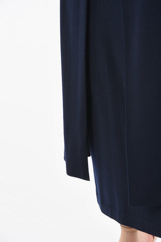 Wool Long Trompe L'oeil Skirt