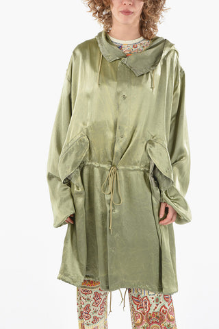 MM1 Unlined Satin Trench with Hood