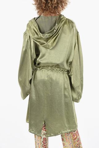 MM1 Unlined Satin Trench with Hood