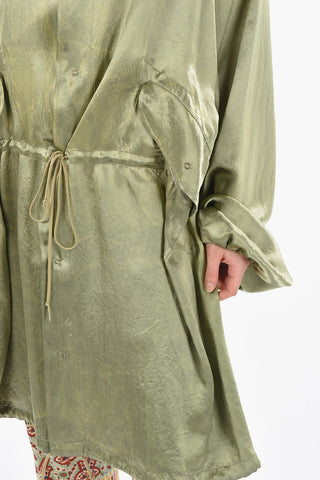 MM1 Unlined Satin Trench with Hood