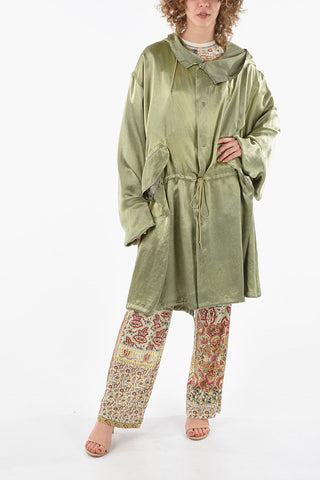 MM1 Unlined Satin Trench with Hood
