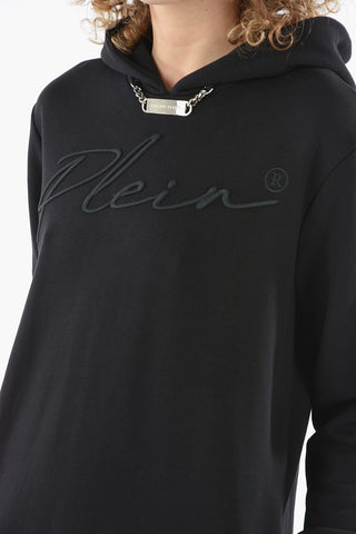 COUTURE Vestito Hoodie con Ricamo Logo