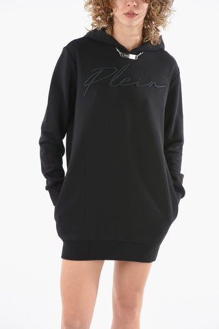 COUTURE Vestito Hoodie con Ricamo Logo