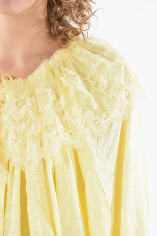 Lace Collar Bat Sleeved Blouse