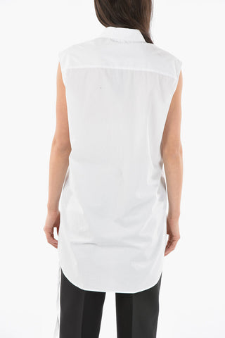 Camicia Smanicata AMELIE in Popeline di Cotone con Taschino