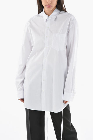 Camicia Gessata ELISABETH in Popeline di Cotone con Taschino