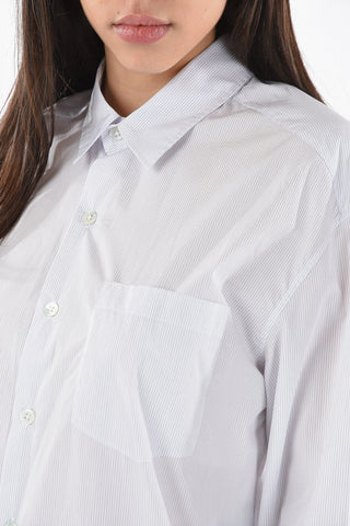 Camicia Gessata ELISABETH in Popeline di Cotone con Taschino