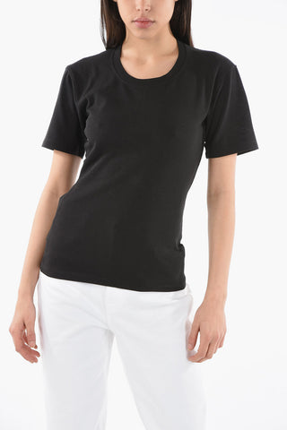 Jersey Crew-neck ZAINO T-shirt with Jewelry Detailing
