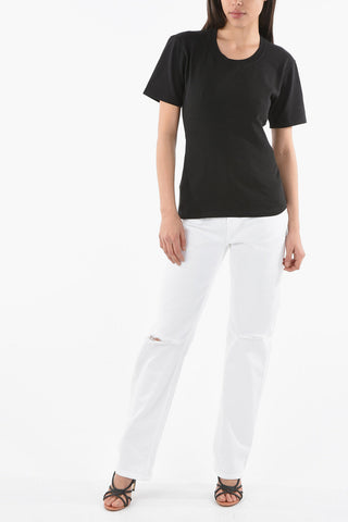Jersey Crew-neck ZAINO T-shirt with Jewelry Detailing