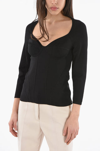 Shaped Sweater with Side Zip