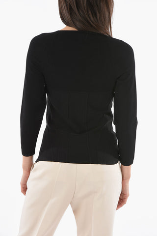 Shaped Sweater with Side Zip