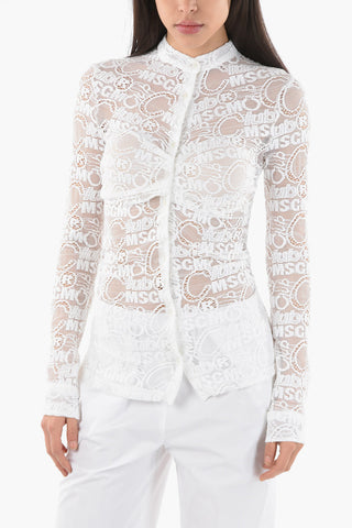 Draped Lace Blouse