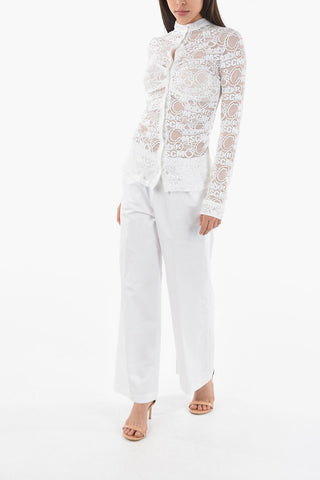 Draped Lace Blouse
