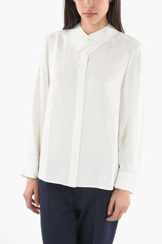 EMPORIO Cupro-blend Shirt with Removable Collar