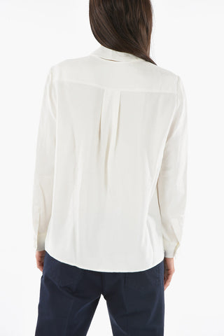 EMPORIO Cupro-blend Shirt with Removable Collar