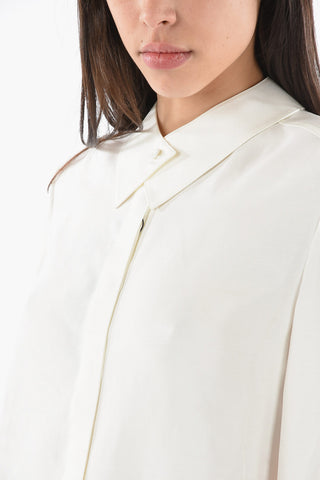 EMPORIO Cupro-blend Shirt with Removable Collar