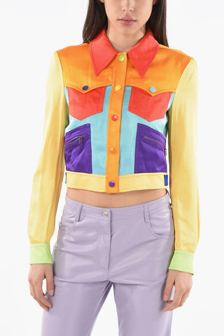 COUTURE! Printed-cotton LADIES WHO LUNCH Over Shirt with Breast Pocket